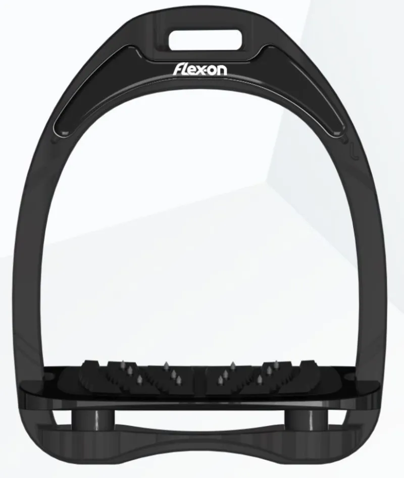 Flex On Aluminum Stirrups Black Inclined Ultra Grip Black Elastomers